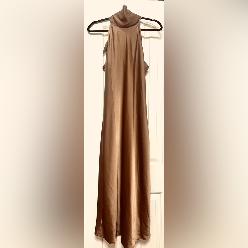 NEW Elegant Banana Republic Dark Caramel Dress - Picture 2 of 7